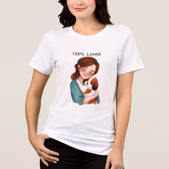 100% loved pet Tri-Blend shirt (Front)