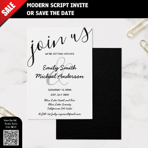 100 Low Budget Black White Wedding Invitations