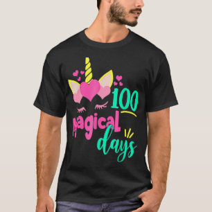100 Magical Days 100th Day Of School Girl Unicorn T-Shirt