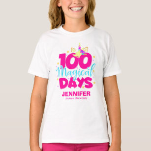 100 Magical Days Cute Unicorn 100 Days of School T-Shirt