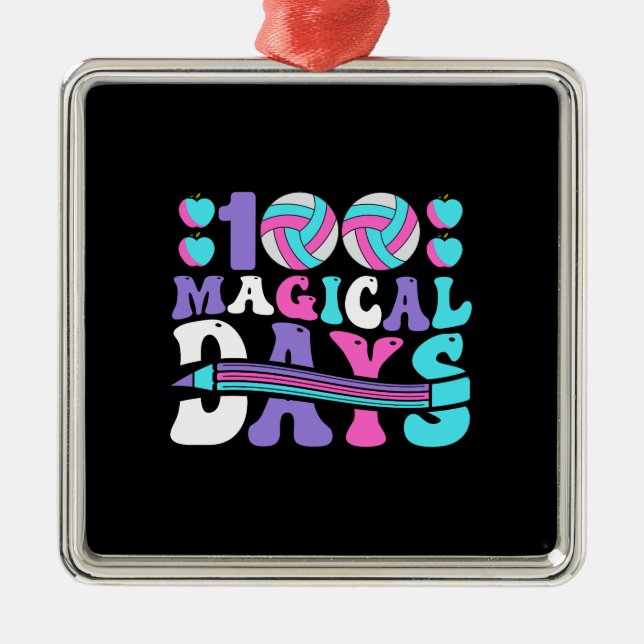100 Magical Days Metal Ornament (Front)