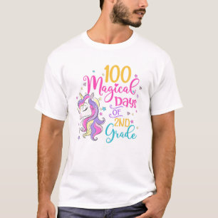 100 Magical Days Of 2Nd Grade Unicorn 100Th Days O T-Shirt