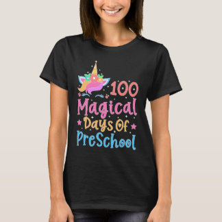 100 Magical Days of PreSchool School Unicorn Teach T-Shirt