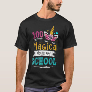 100 Magical Days Of School Cute Unicorn Kids Girls T-Shirt