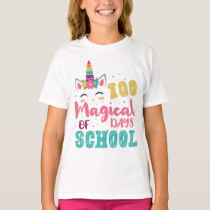 100 Magical Days Of School Cute Unicorn Lovers T-Shirt