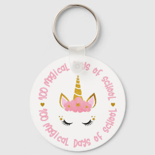 100 magical days of school key ring