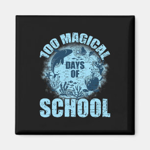 100 Magical Days Of School Ocean Biology Magnet