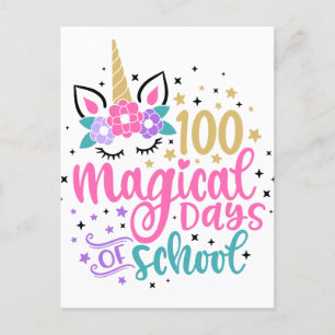 100 magical days of school Postcard