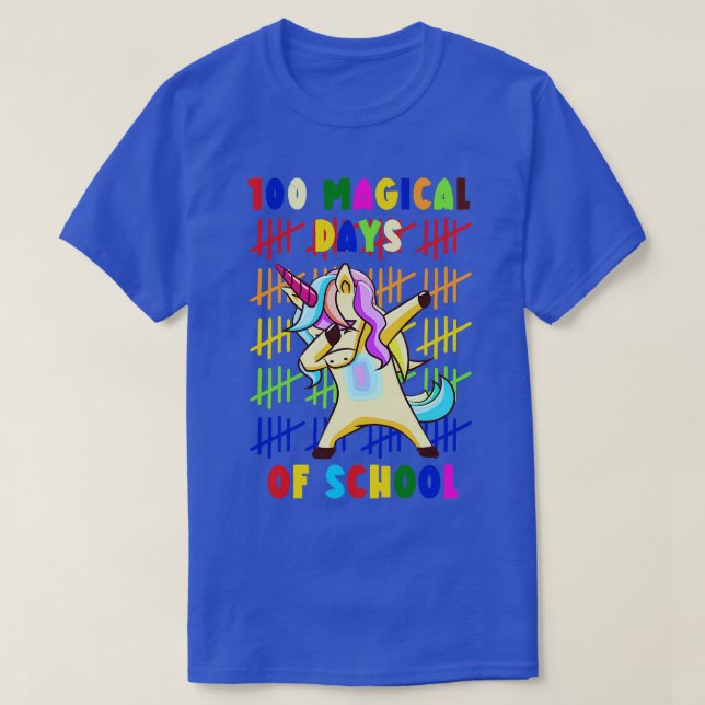 100 Magical Days Of School Unicorn 4 T-Shirt (Design Front)