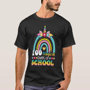 100 Magical Days of School Unicorn Rainbow Kids Bo T-Shirt