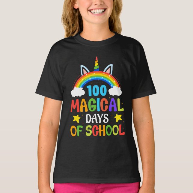 100 Magical Days of School Unicorn T-Shirt (Front)