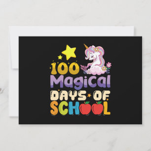 100 Magical Days Of School Unicorn Teacher Invitation