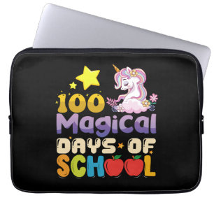 100 Magical Days Of School Unicorn Teacher Laptop Sleeve