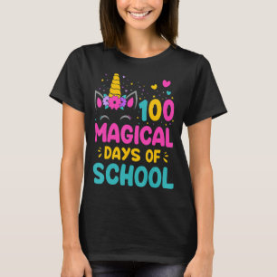 100 Magical Days of School Unicorn  Teacher Studen T-Shirt