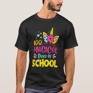 100 Magical Days of School Unicorn  Teacher Studen T-Shirt
