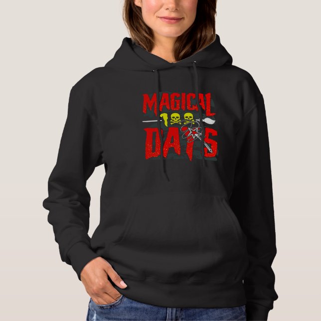 100 magical days teacher school school hoodie (Front)