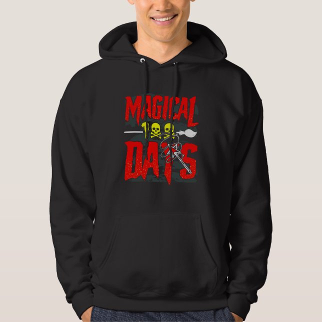 100 magical days teacher school school hoodie (Front)