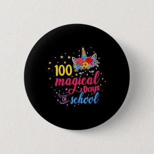 100 Magical Days Unicorn Kids Costume 100th Day Of 6 Cm Round Badge