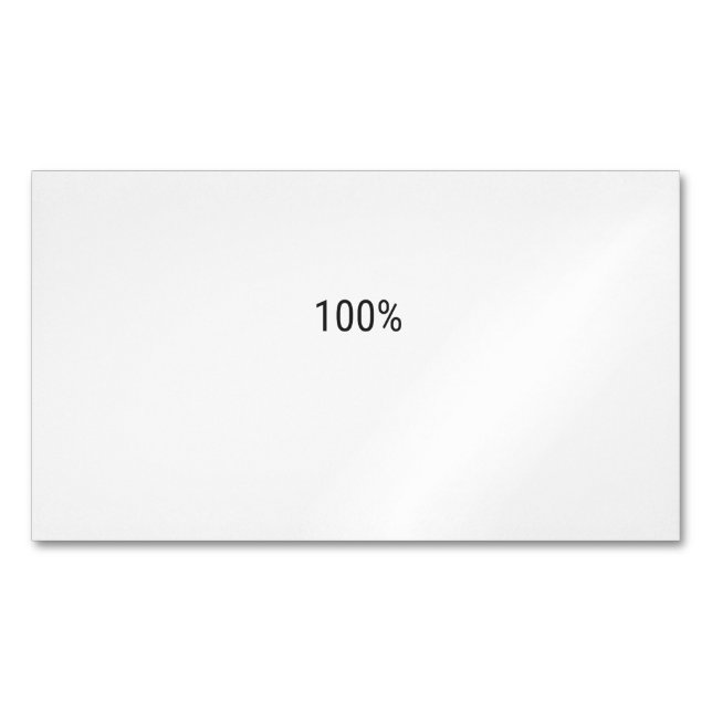 100% 	Magnetic BUSINESS CARD (Front)