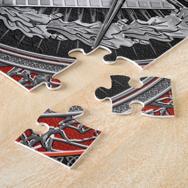 [100] Master Mason - Silver Square & Compasses Jigsaw Puzzle (Side)