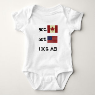 100% ME Canadian/American Baby Bodysuit