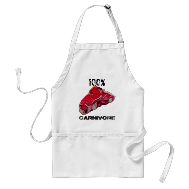 100% Meat Eater - CARNIVORE - Customised Standard Apron (Front)