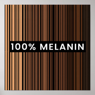 100% Melanin African American Women Pride Proud Poster