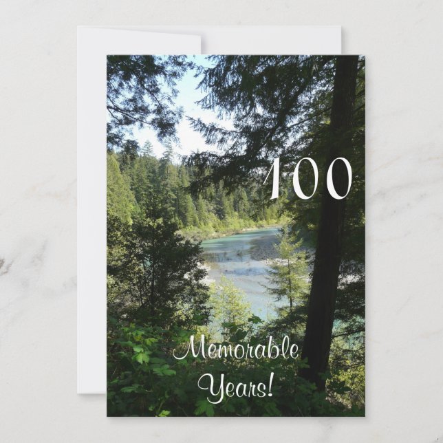 100 Memorable Years/Birthday Celebration-Lakeview Invitation (Front)