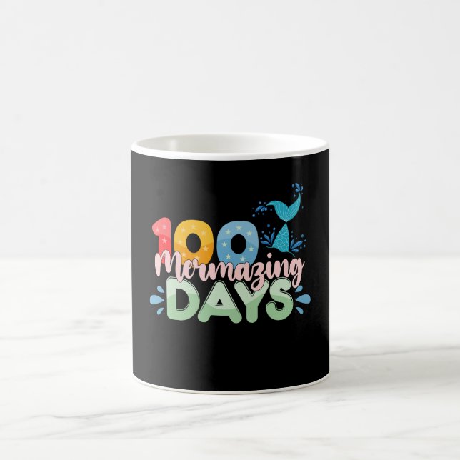 100 Mermazing Days 100th Day of School Mermaid Coffee Mug (Center)