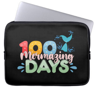 100 Mermazing Days 100th Day of School Mermaid Laptop Sleeve