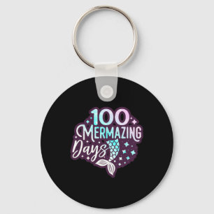 100 Mermazing Days Of School 100th Day Of School M Key Ring