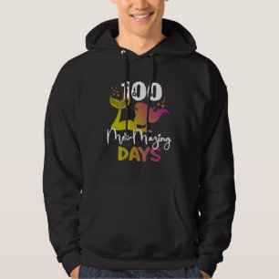 100 Mermazing Days Of School Mermaid  Kid Girl Tea Hoodie