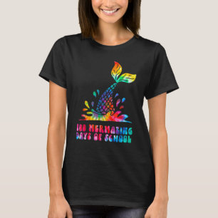 100 Mermazing Days Of School Mermaid Tails Girl Te T-Shirt