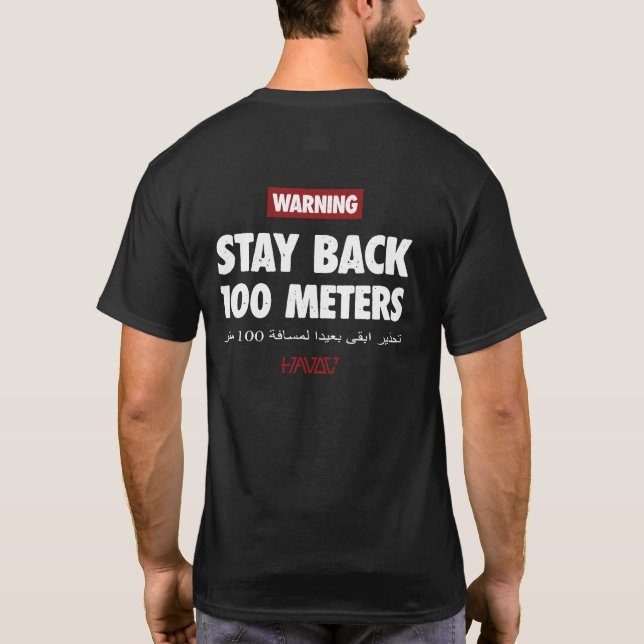 100 Meters Black Tee for Military Vets, Havoc7 (Back)