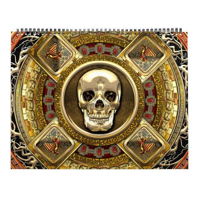 [100] Mictlantecuhtli – Aztec God of Death Calendar (Cover)