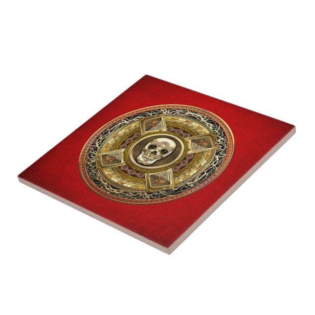 [100] Mictlantecuhtli – Aztec God of Death Tile (Side)
