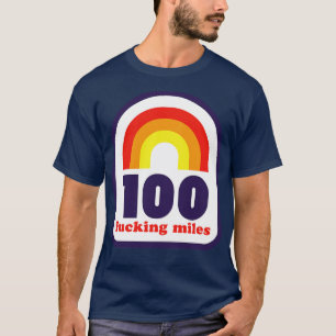100 Mile Trail and Ultra Running Rainbow Funny T-Shirt