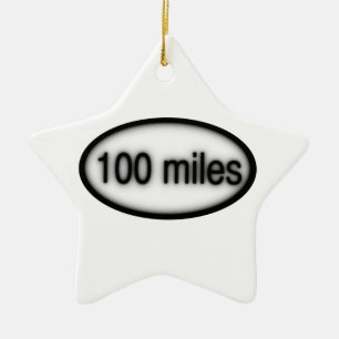 100 miles ceramic tree decoration