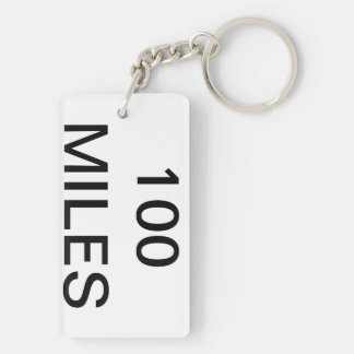 100 Miles Key Chain