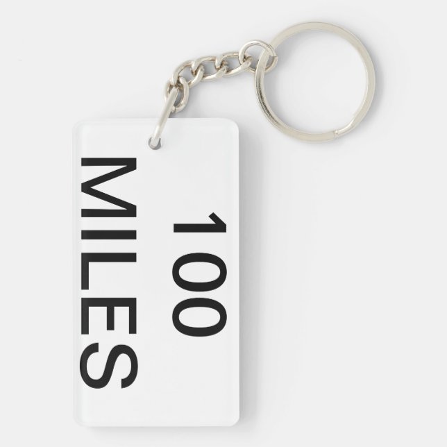 100 Miles Key Chain (Back)