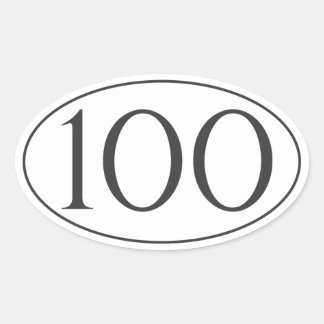 100 Miles Oval Sticker