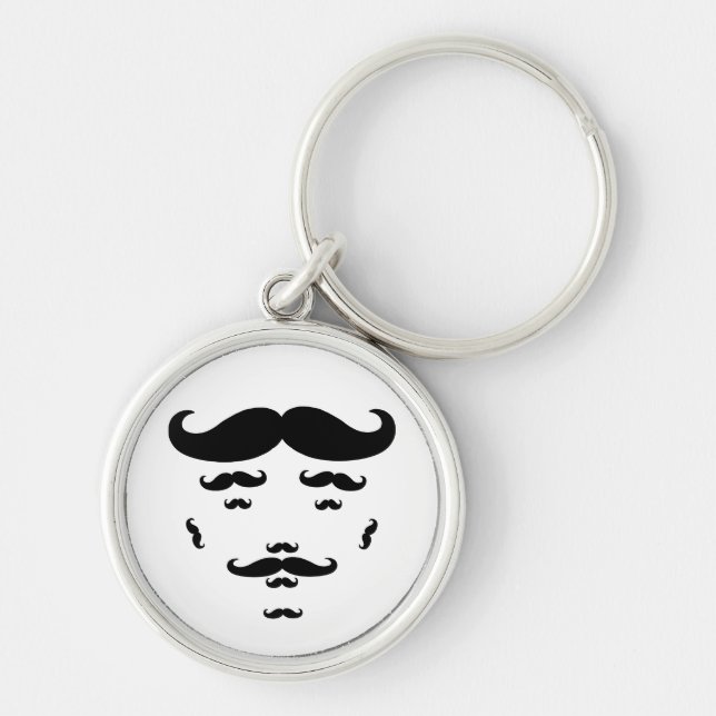 100% Moustache Key Ring (Front)