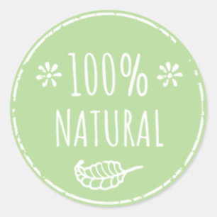 100% Natural Jar Label   Local food label