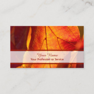100% natural organic colourful forest style business card
