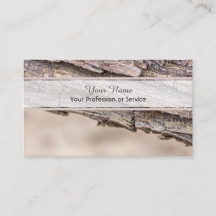 100% natural organic wooden style business card