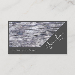 100% natural organic wooden style interior design business card
