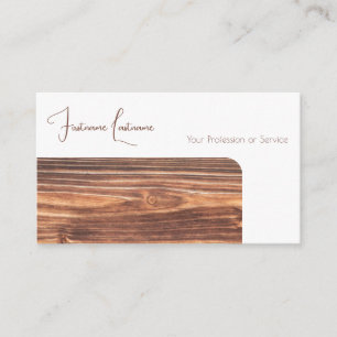 100% natural organic wooden style interior design business card