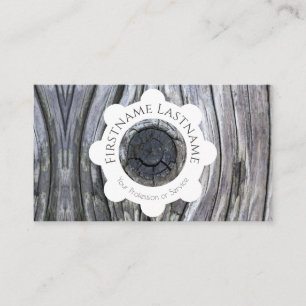 100% natural organic wooden style white circles business card