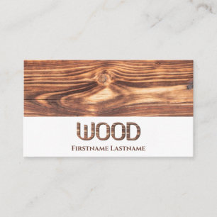 100% natural organic wooden style wooden letters business card