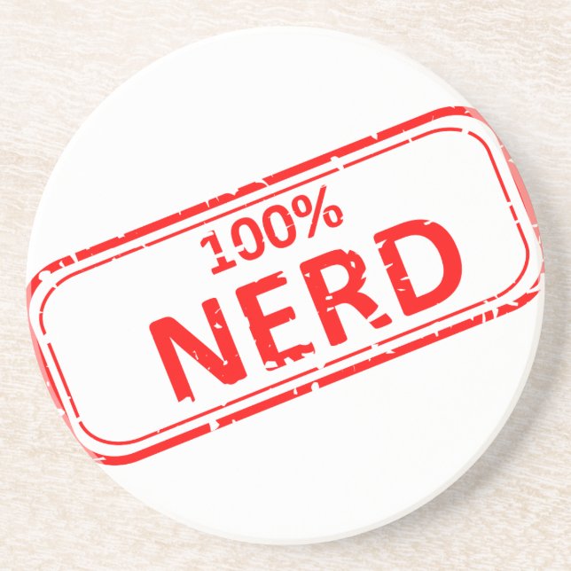 100% Nerd Rubber-stamp Coaster (Front)